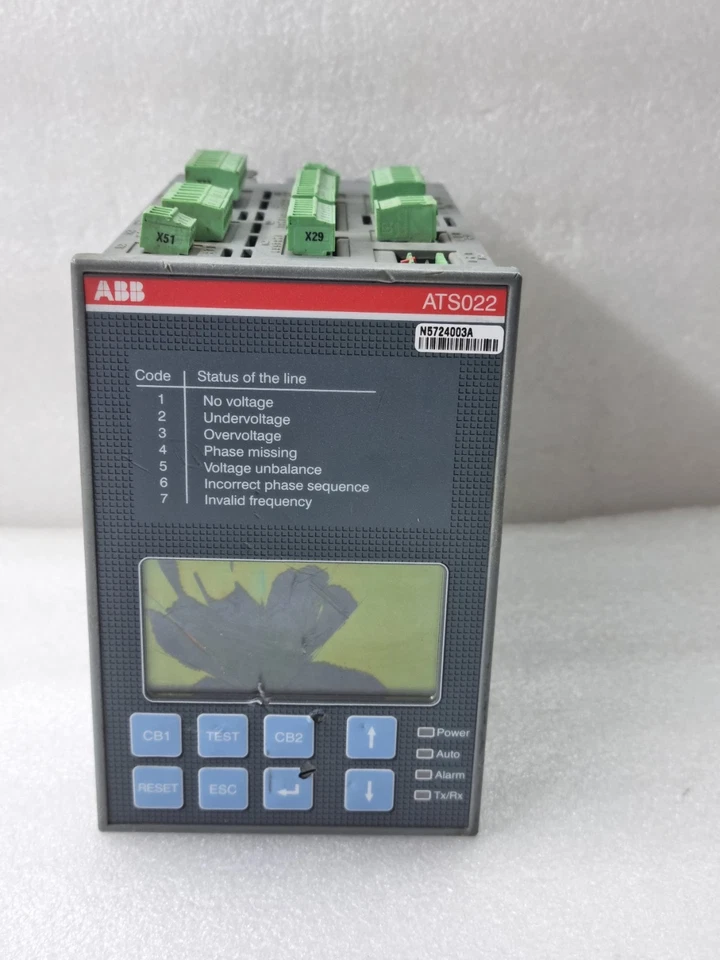 ABB ATS022 AUTOMATIC POWER SWITCH CONTROLLER ATS022